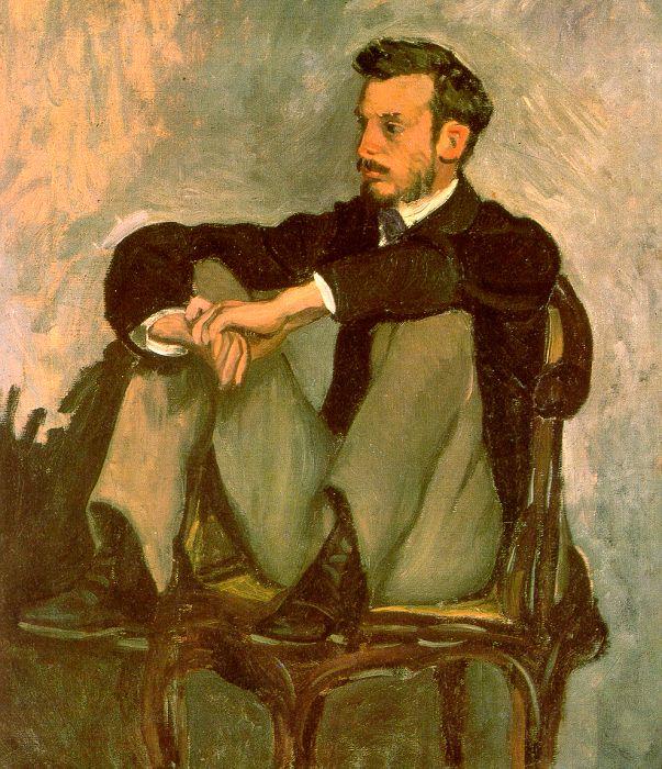 Frederic Bazille Portrait of Renoir china oil painting image